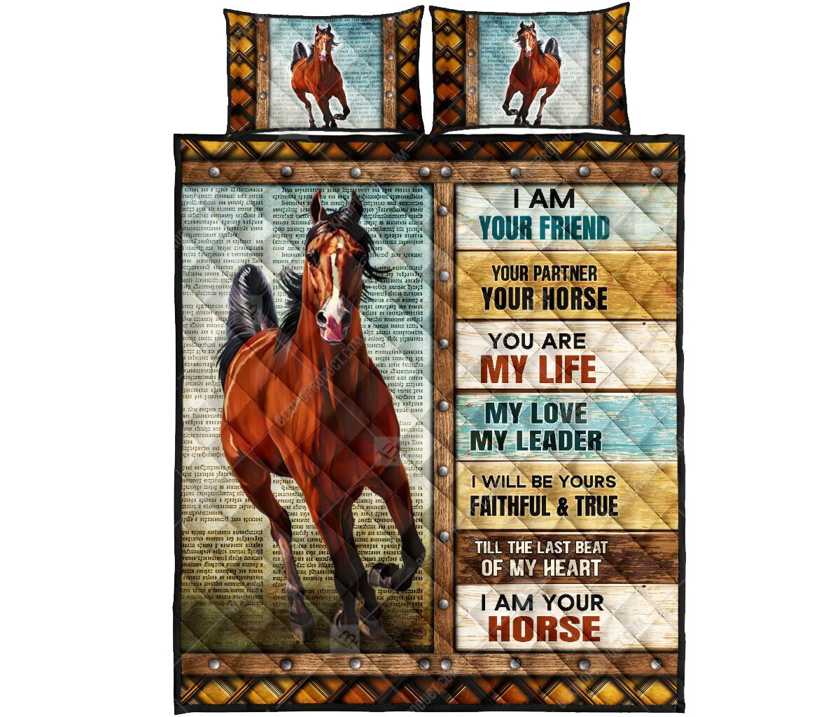 Horse Bedding Set Your Are My Life My Love My Leader Duvet Covers