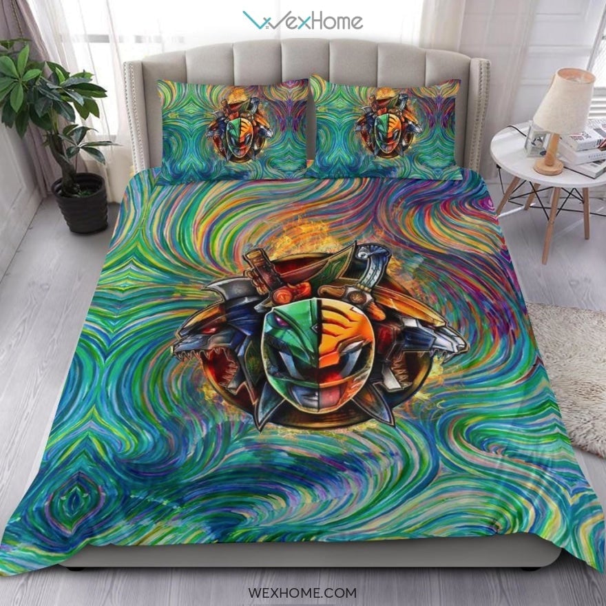 Power Ranger Bedding Set Power Rangers All Team Helmet Duvet Covers