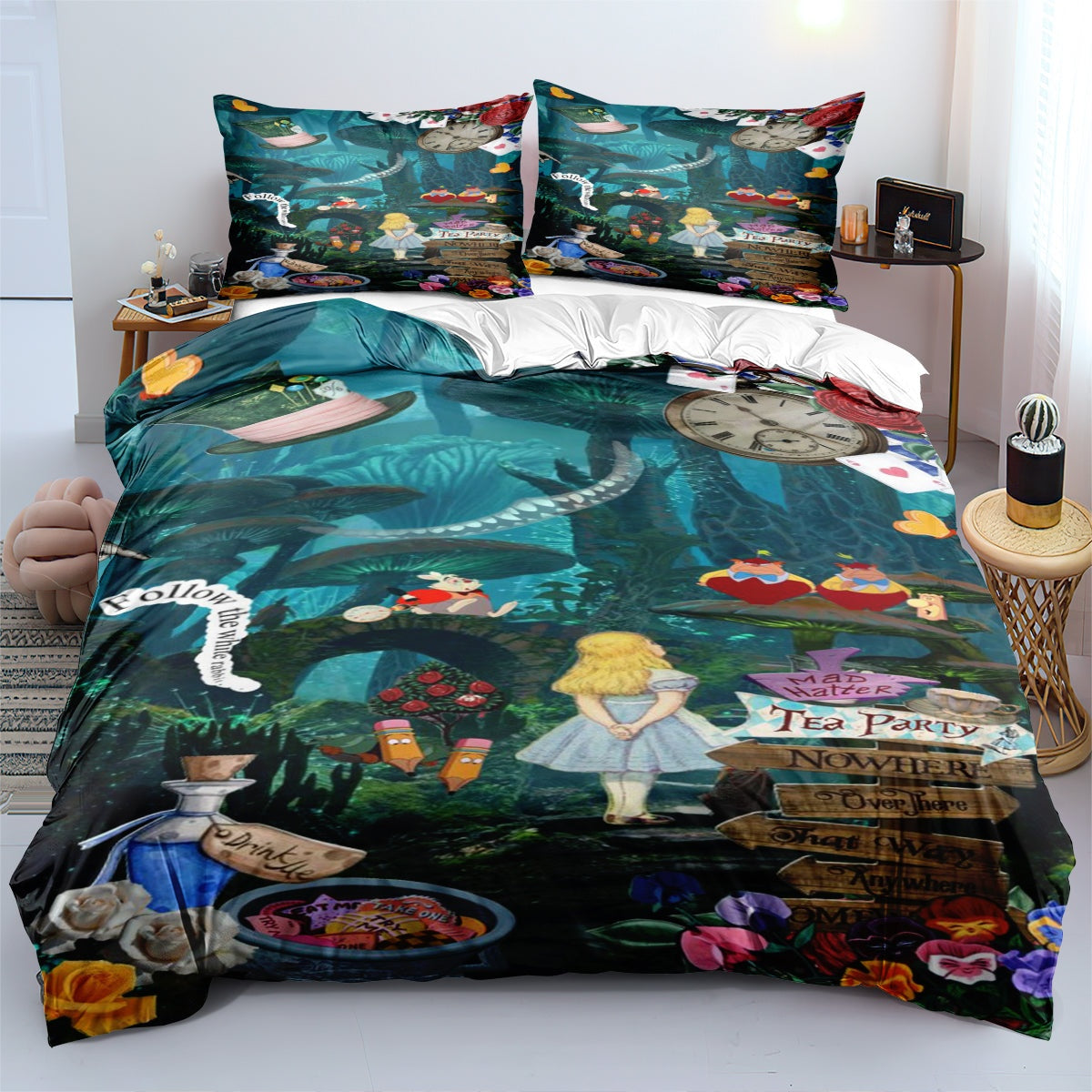 Alice In Wonderland Bedding Set Alice’s Adventures In Wonderland Duvet Covers