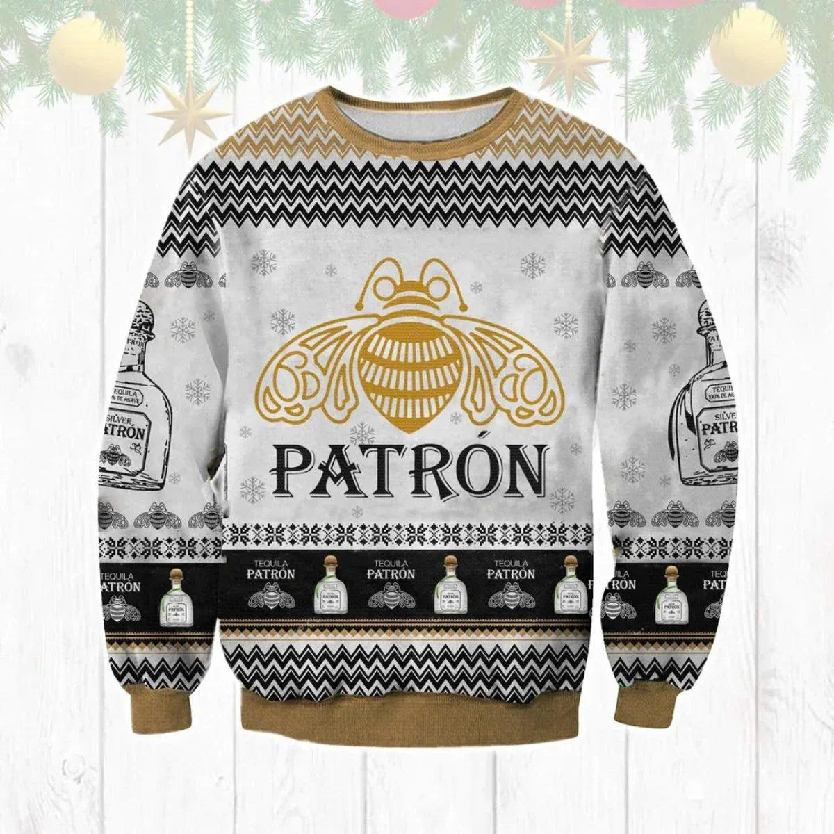 Tequila Patron Christmas Holiday Ugly Christmas Sweater