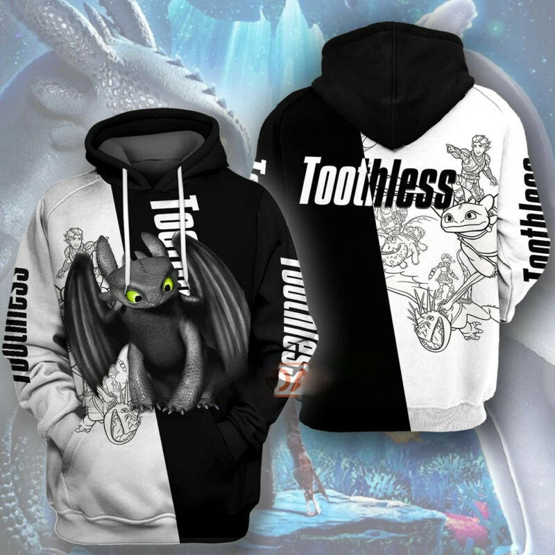 How To Train Your Dragon Toothless Hoodie Zip Hoodie