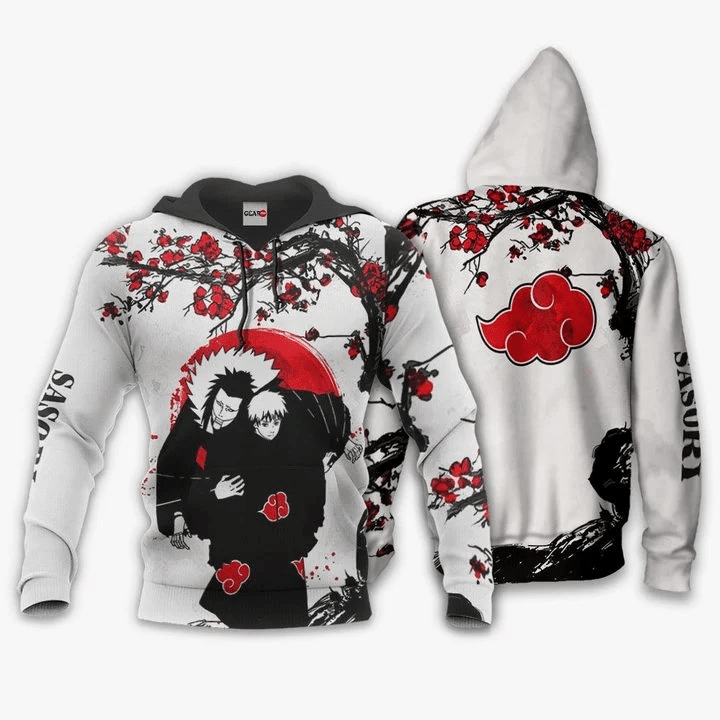 Akatsuki Sasori Naruto  3d Hoodie Zip Hoodie