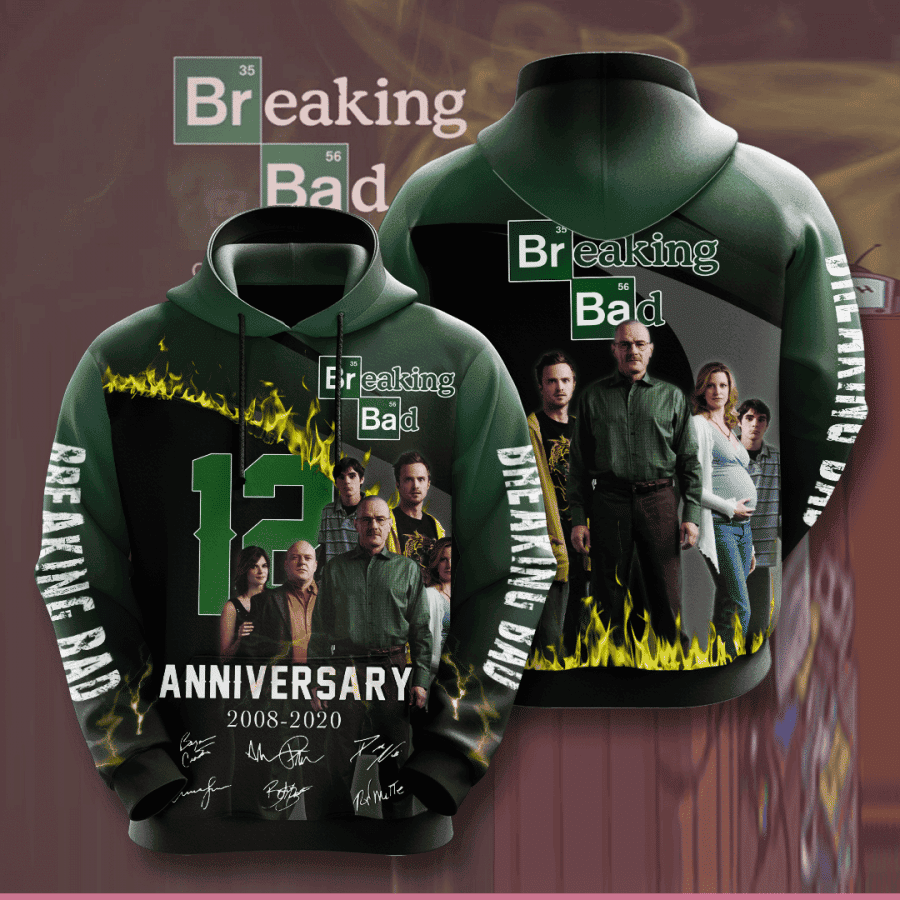 Breaking Bad Movie And Character Anniversary 12 Years 3D All Over Print Hoodie & Zip Hoodie