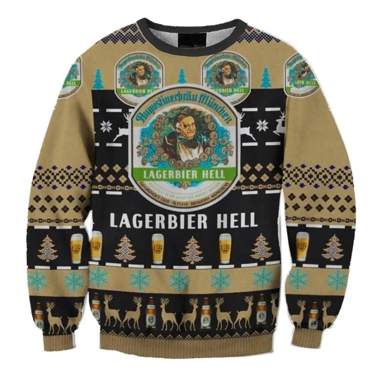 Langerbier Hell Winter Holiday Ugly Christmas Sweater