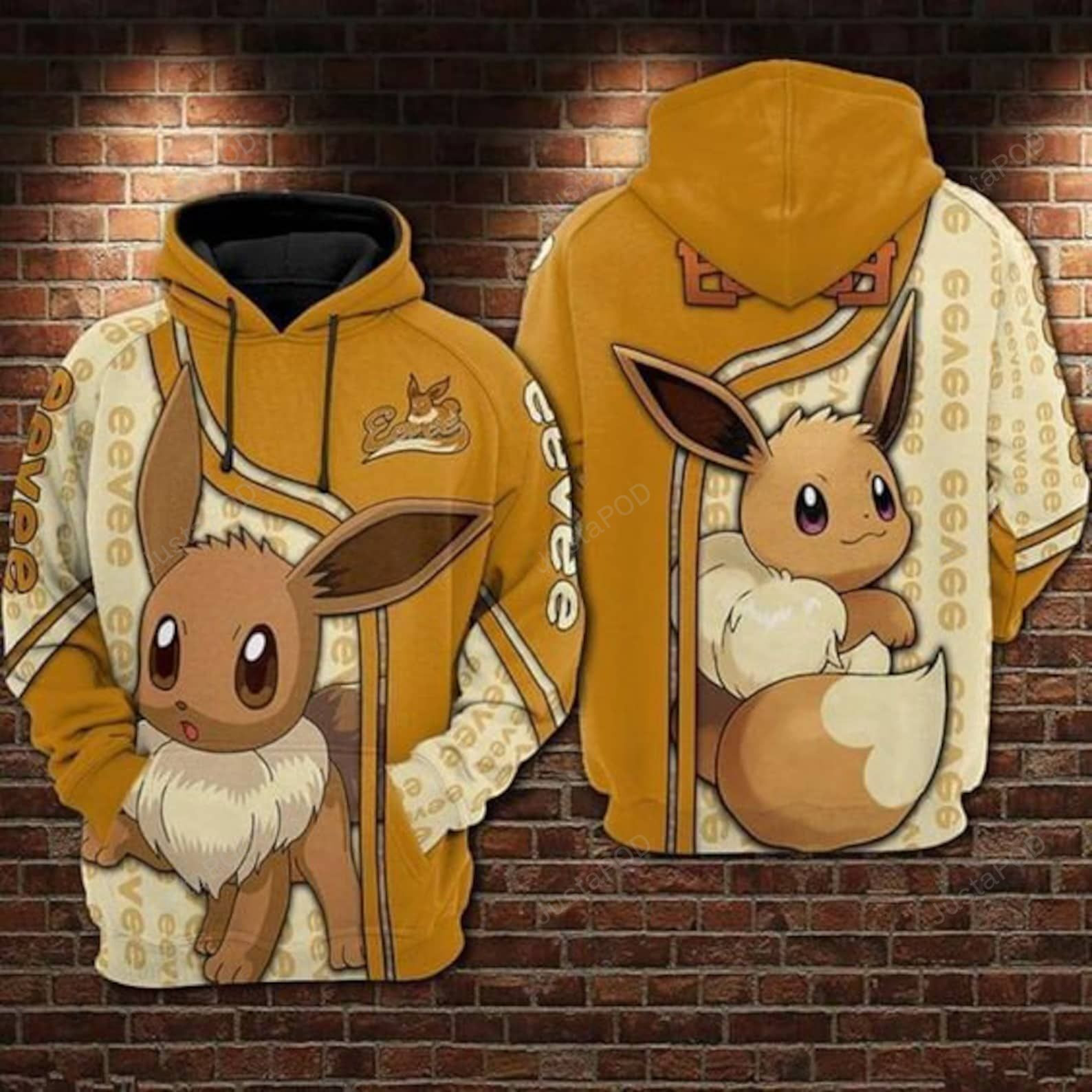 Eevee Pokemon 3D All Over Print Hoodie & Zip Hoodie