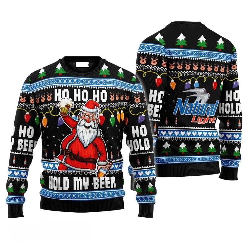 Natural Light Drunken Santa Ugly Christmas Sweater