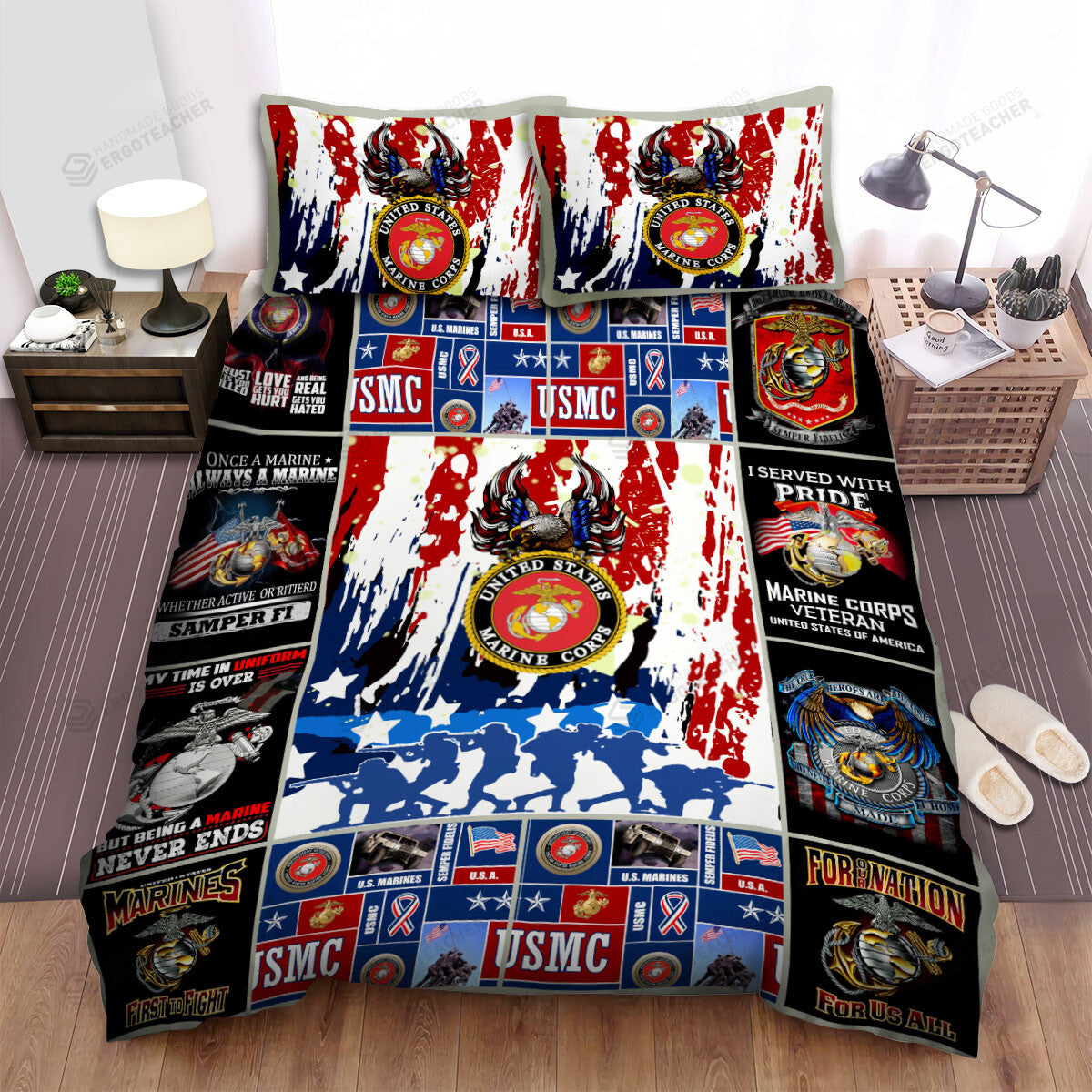 Veteran Bedding Set USMC I Served With Pride Duvet Covers