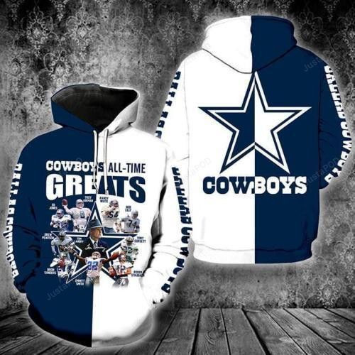 Cowboys All Time 3D All Over Print Hoodie & Zip Hoodie