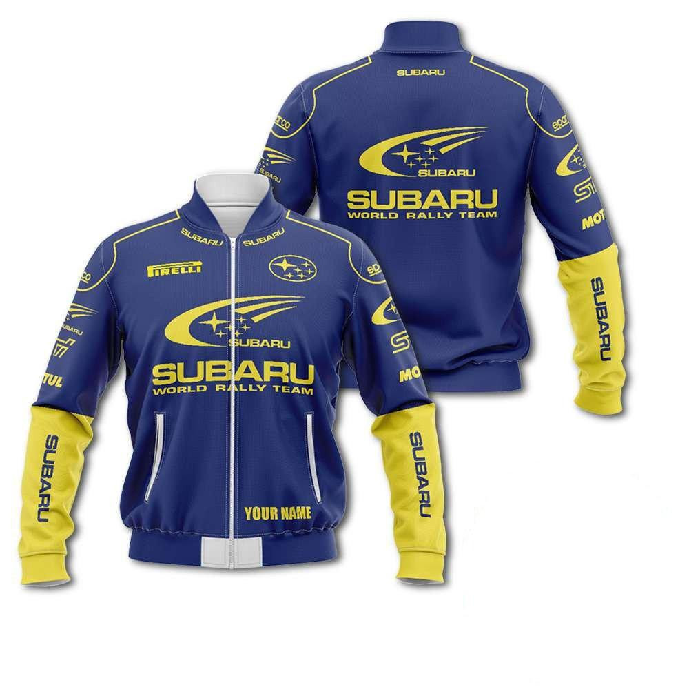 Personalized Subaru World Rally Team Bomber Jacket 839