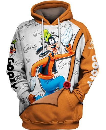 Lovely Goofy Winnie The Pooh 3d Hoodie Zipper Hoodie