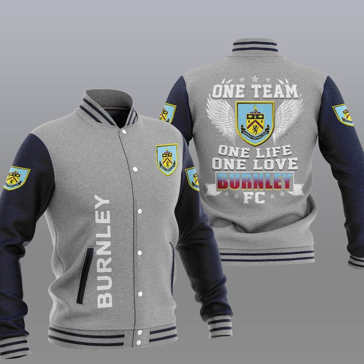 Burnley FC Grey One Team Baseball Jacket