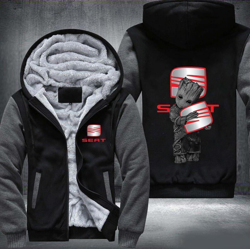 Seat Logo, Groot Hug Seat Logo All Over Print Fleece Jacket