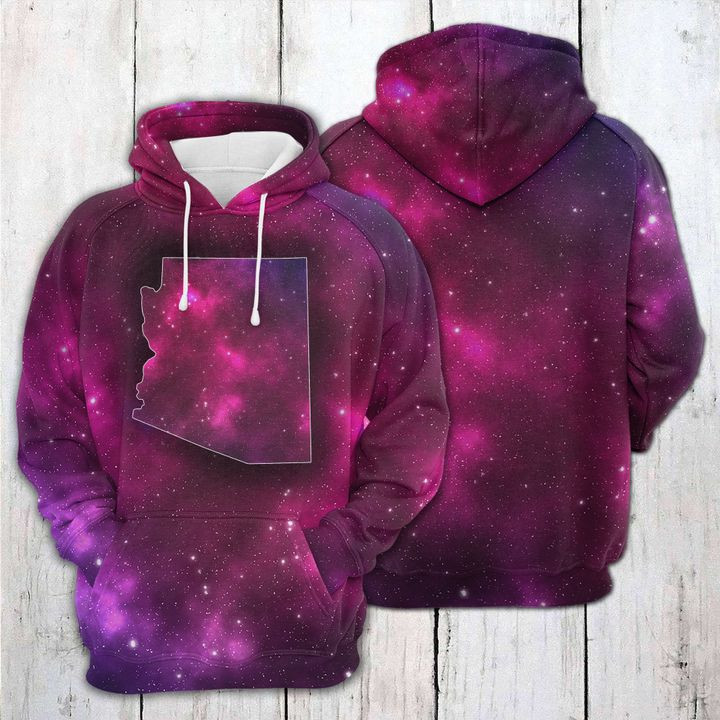 Arizona Purple Galaxy 3D All Over Print Hoodie & Zip Hoodie