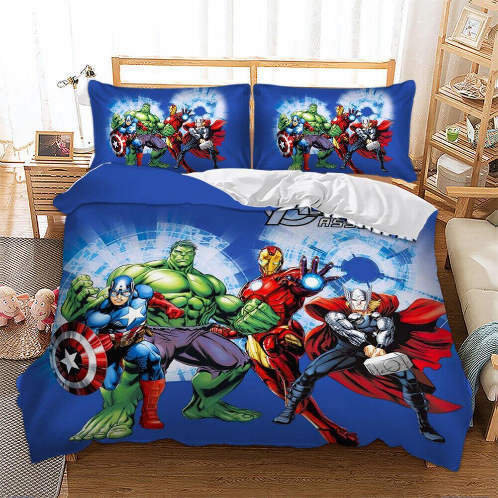 MV Bedding Set Avengers Hulk Iron Man Superheros Duvet Covers