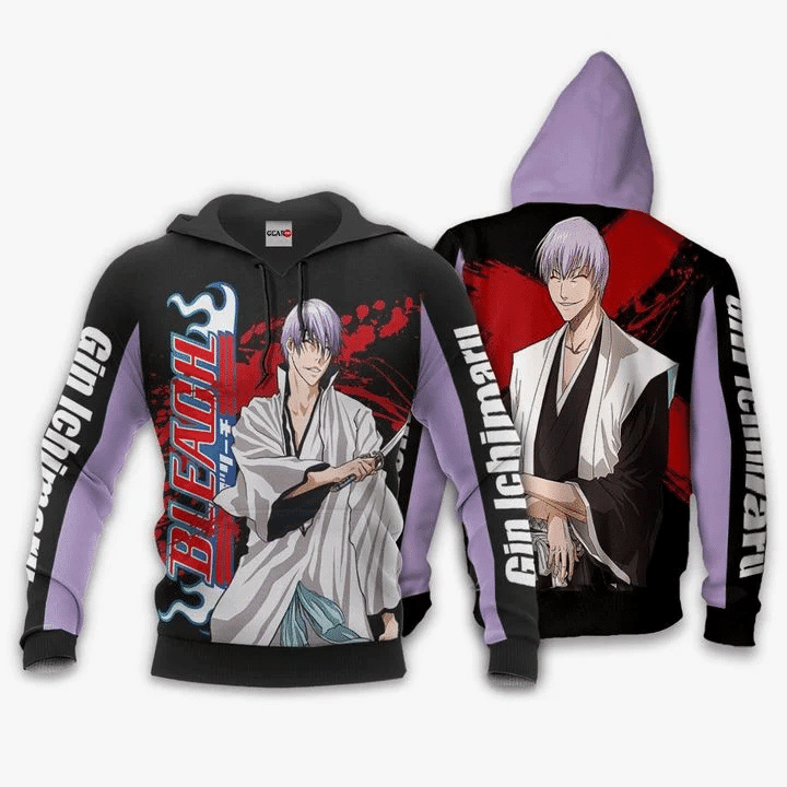 Gin Ichimaru Bleach 3d Hoodie Zip Hoodie