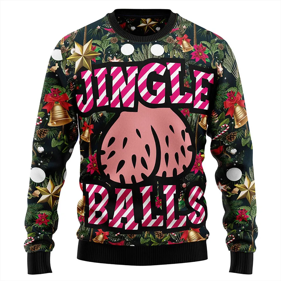 Jingle Balls Funny Ugly Christmas Sweater 2025