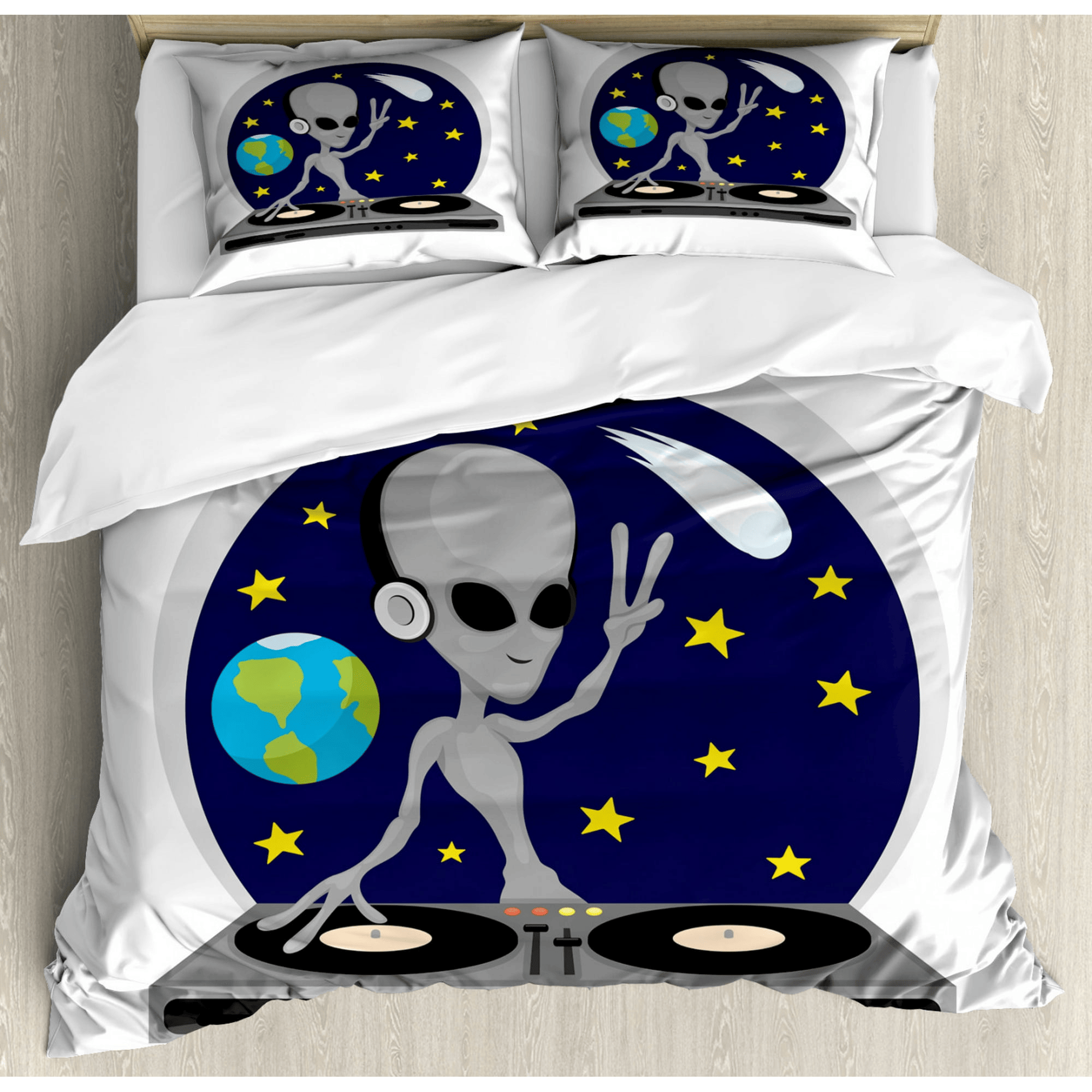 Alien Bedding Set Party DJ Alien Graphic Duvet Covers