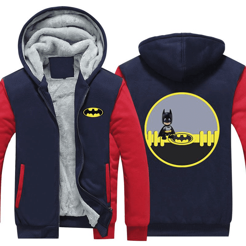 Batman Little Innocent Chibi Cute Character Dc Comics 1k229   Cartoon Graphic Outfits Aop Fleece Jacket
