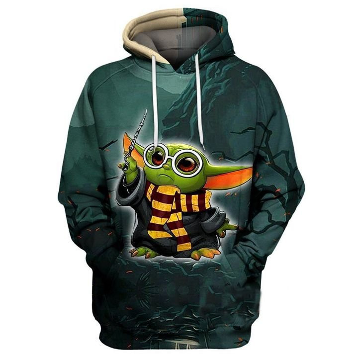 Star Wars Baby Yoda Wizard 3d Hoodie