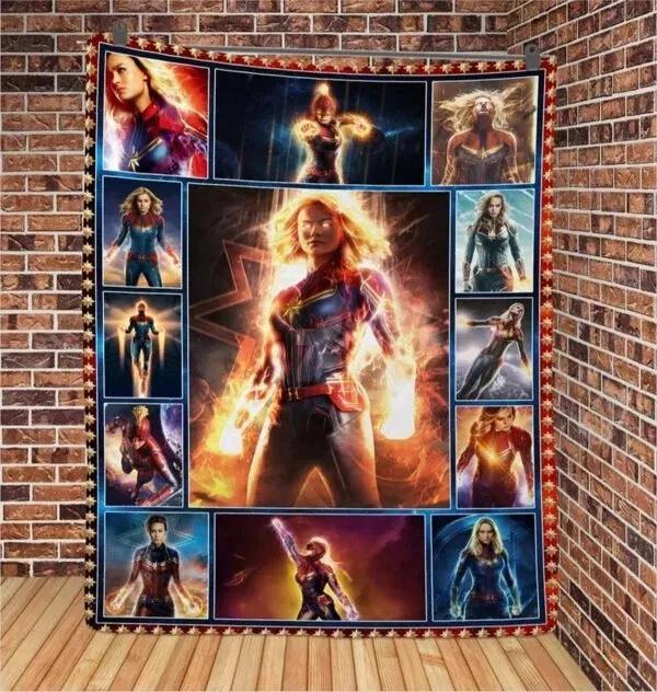 Captain Marvel Hero Fleece Sherpa Blanket