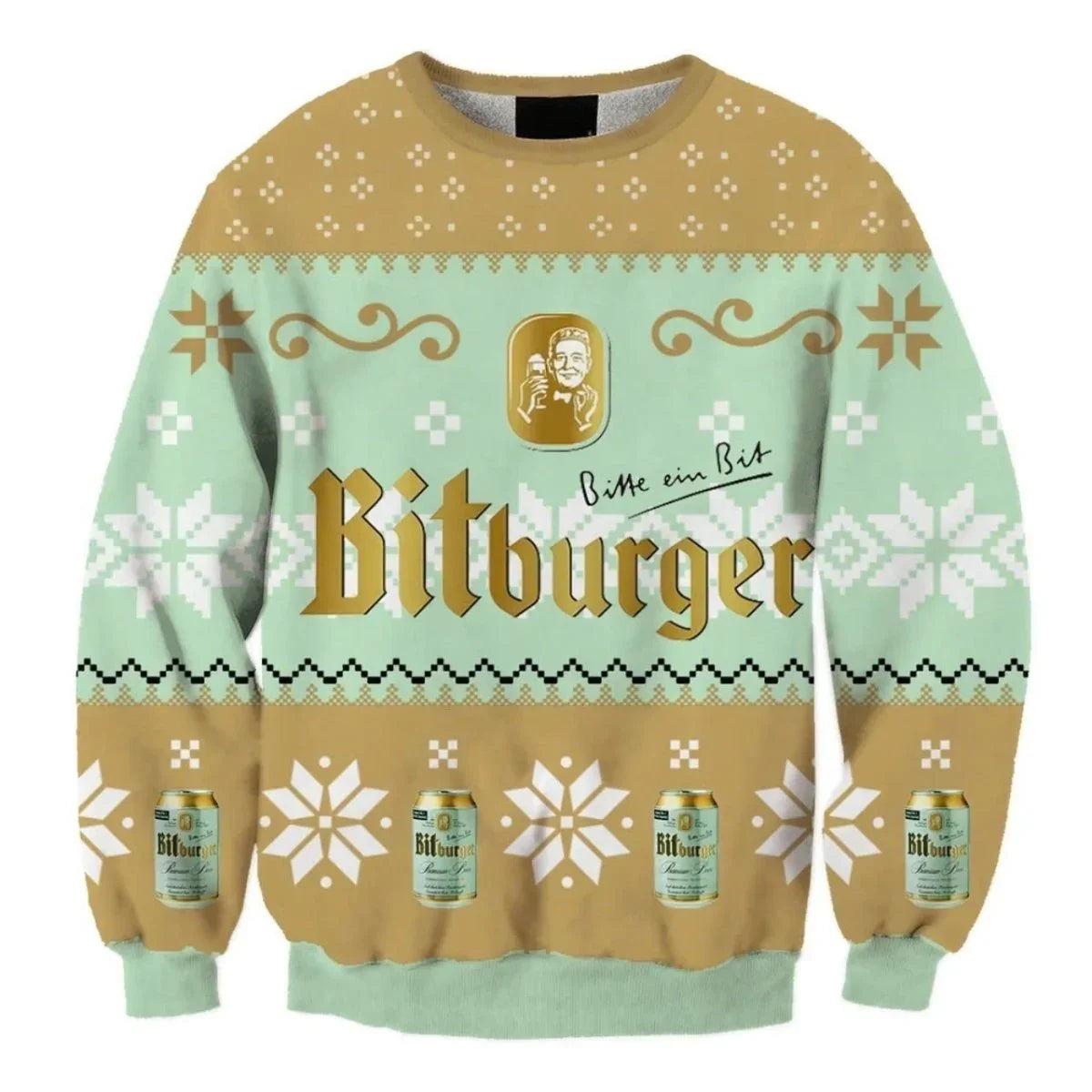 Bitburger Christmas Star Ugly Christmas Sweater