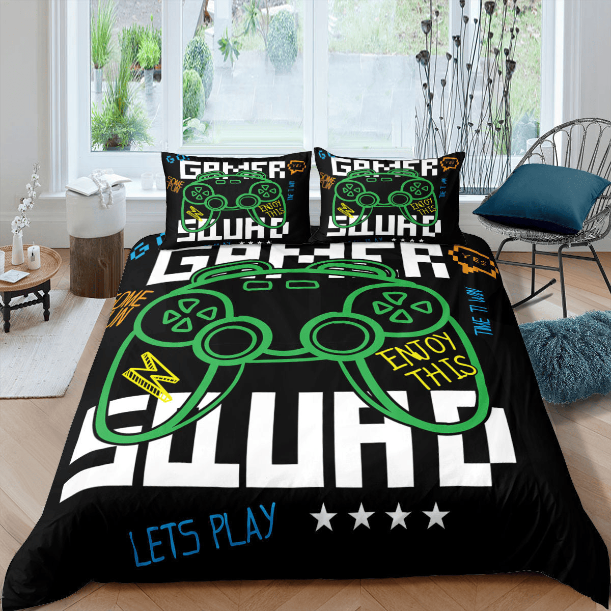 Game Bedding Set Gamer Squad Enjoy This Duvet Covers