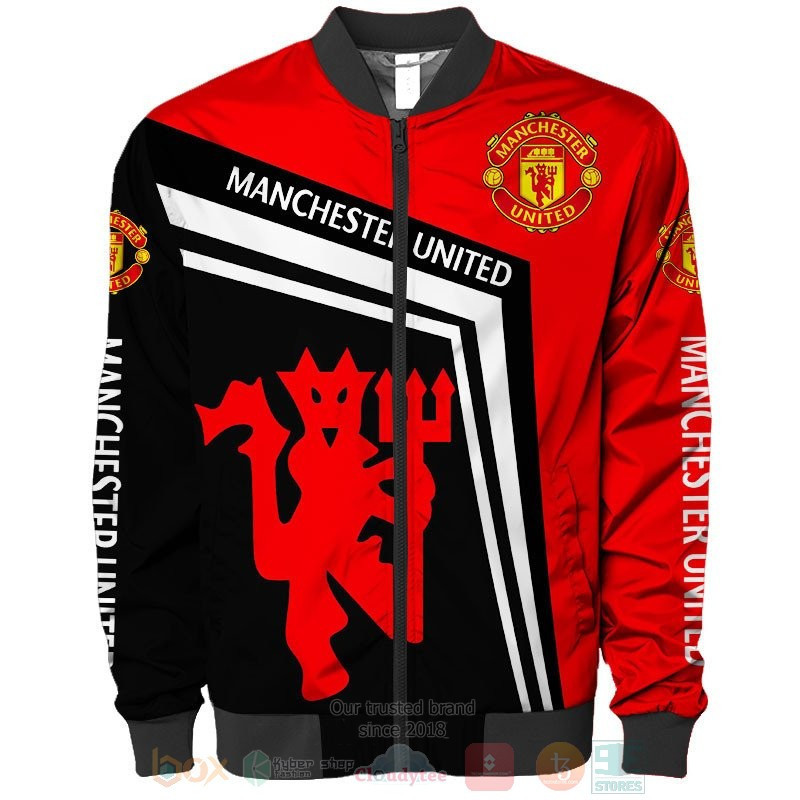 Manchester United Red Black Bomber Jacket V5