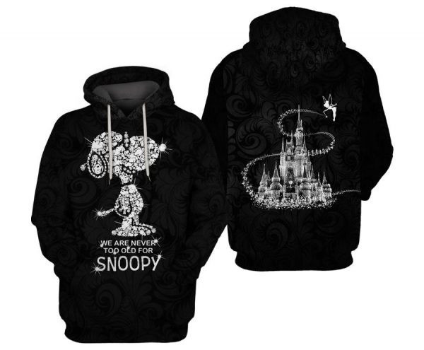 Snoopy We Are Never Too Old For Snoopy The Peanuts Cartoon Bling 2k628 Lover Gift , Snoopy All Over Print 3d Hoodie 2118