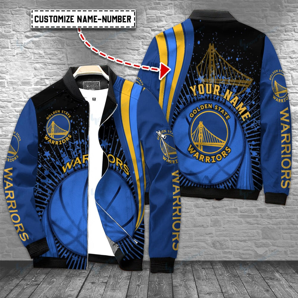 Golden State Warriors Personalized Bomber Jacket BG256