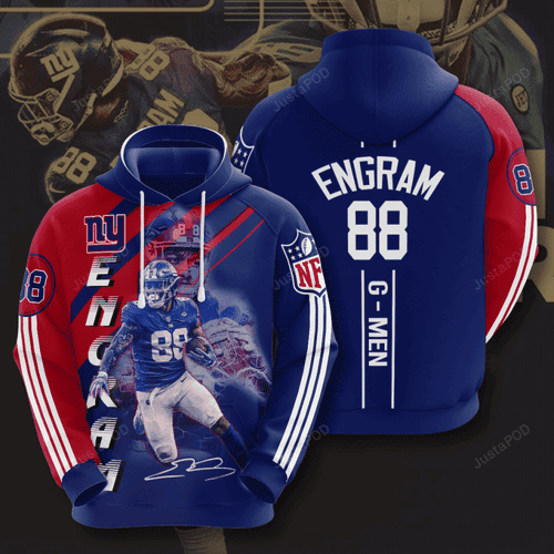 New York Giants EVAN ENGRAM 3D All Over Print Hoodie & Zip Hoodie