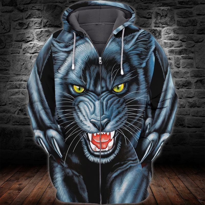 Black Panther 1 3d Hoodie Zip Hoodie