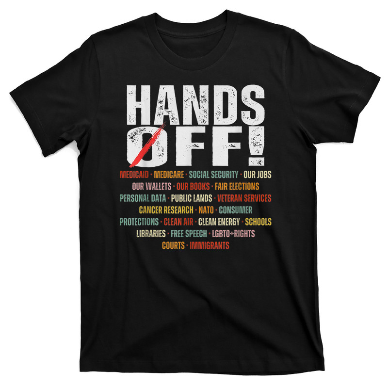 Hands Off Protest Social Security And Medicare Protest T-Shirt
