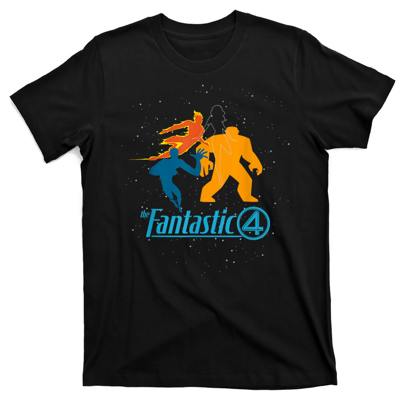Fantastic Four First Steps Team And Logo T-shirt