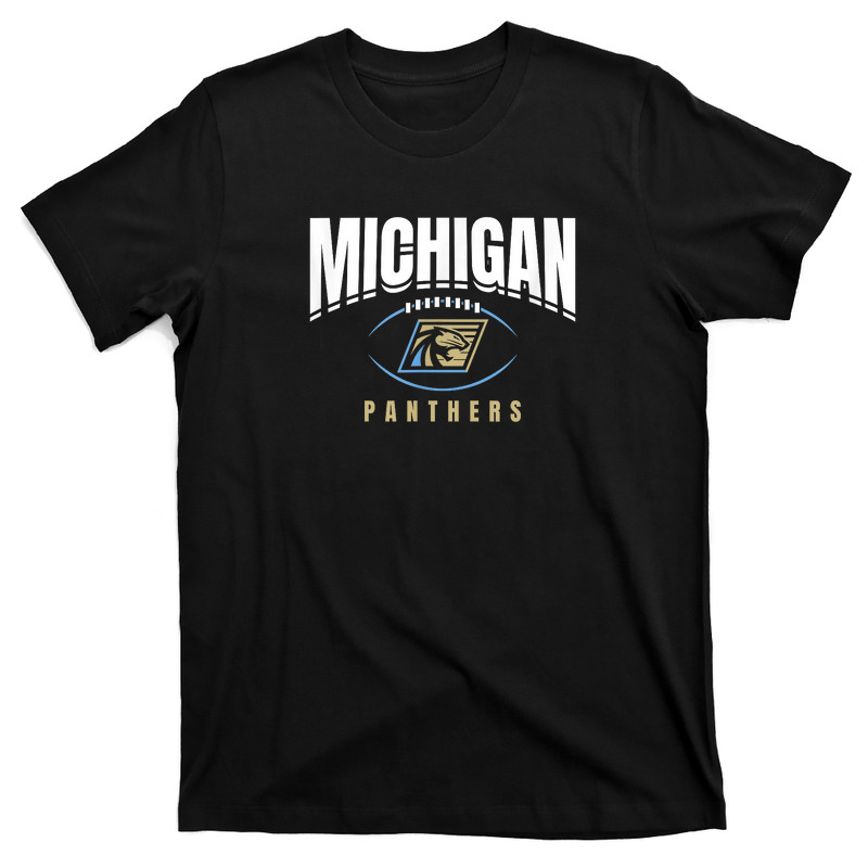 Michigan Panthers Football Outline T-Shirt