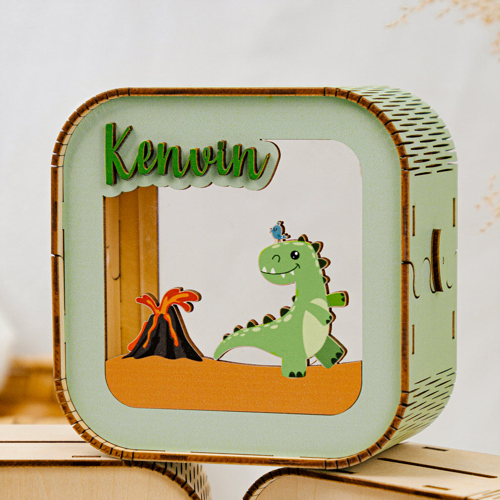 Personalized Wooden Piggy Banks, See Through Money Box