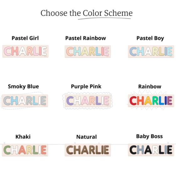 Cute Dinosaurs Personalized Name Puzzle - Wooden Montessori Toys, Birthday Gifts for 1 year old boy